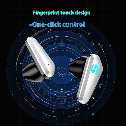 Gaming Sports E-sports Fingerprint Touch TWS Ultra-long Life Battery Noise Reduction Wireless Headset