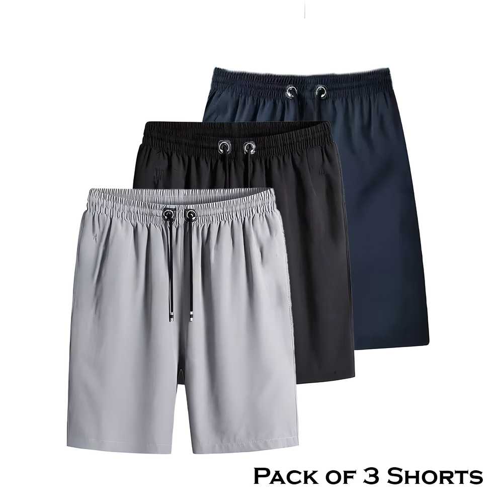 Combo of 3 Men's Stretchable Cotton Shorts