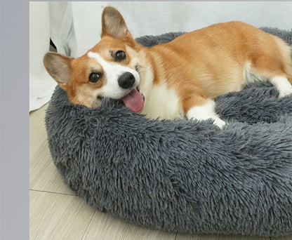 Cozy Orthopedic Donut Pet Bed: Soft, Washable Cushion for Cats & Dogs