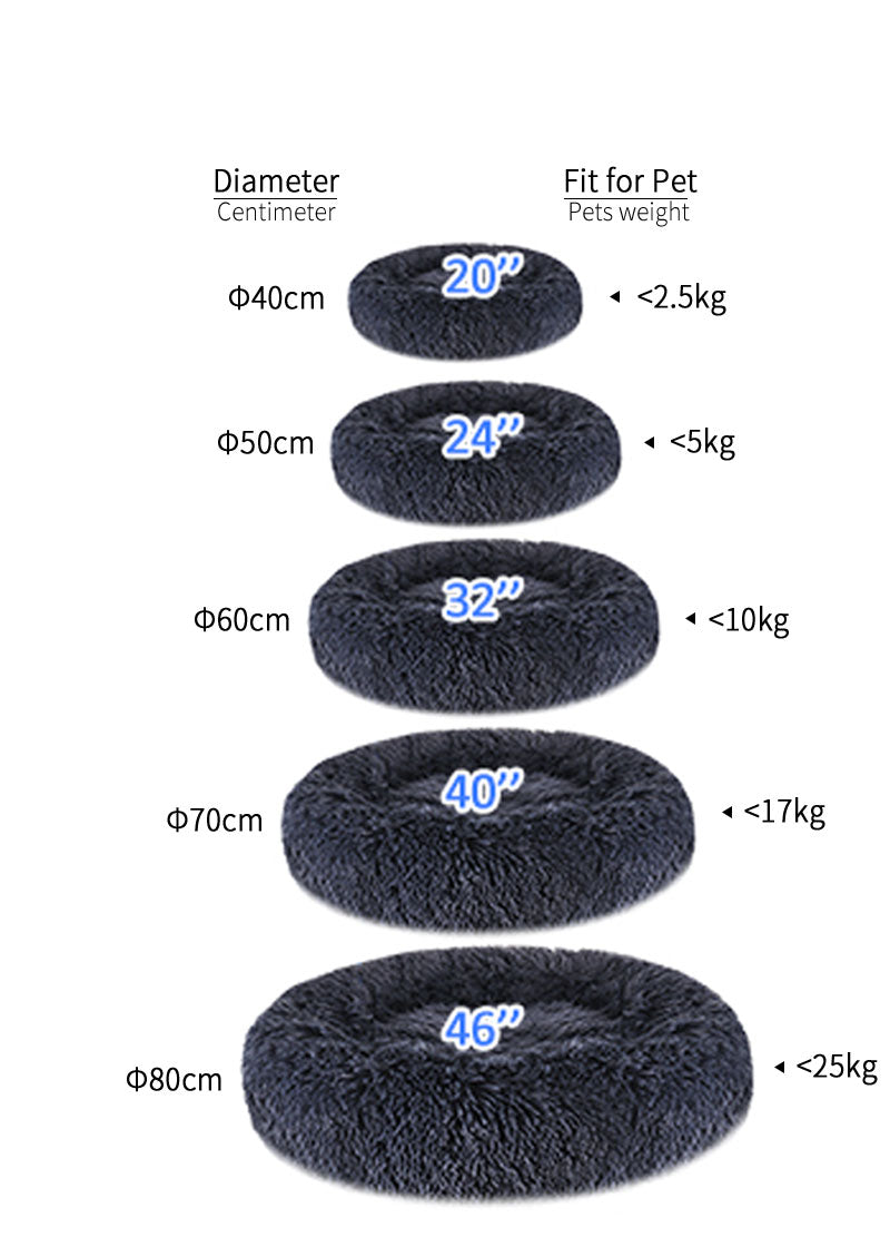 Cozy Orthopedic Donut Pet Bed: Soft, Washable Cushion for Cats & Dogs