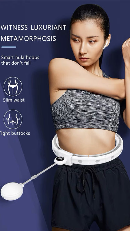 Smart Fitness for Plus-Size Weight Loss:Silent Weighted Infinity Hula Hoop