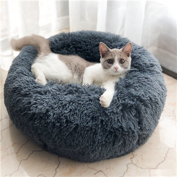 Cozy Orthopedic Donut Pet Bed: Soft, Washable Cushion for Cats & Dogs