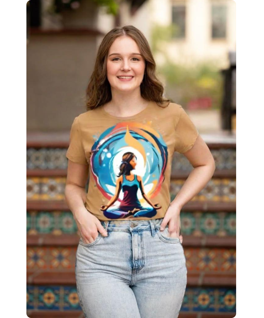 Yoga Aura Crop Tee